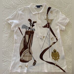 Vintage Ralph Lauren White Grand Dune Golf Polo Shirt
